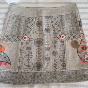 Savage Culture Grey Wool lined skirt
